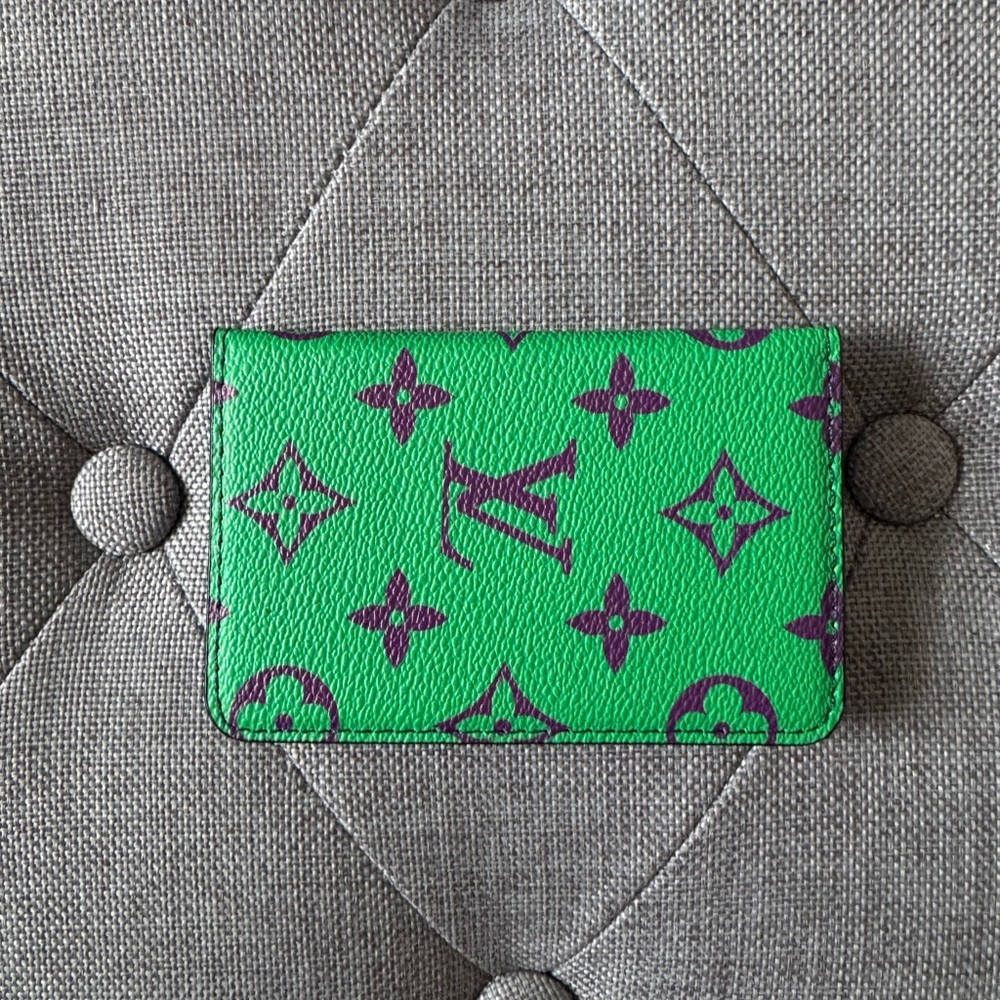Green and Purple Designer Card Holder